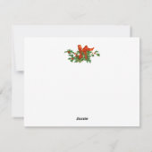 White Poodle-kerstkaart  Feestdagenkaart (Achterkant)