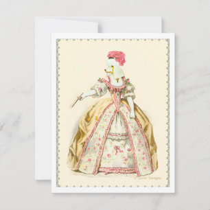White Poodle Marie Antoinette Franse Mode