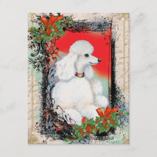 White Poodle Style, kerstuitnodiging Kaart