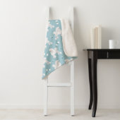 White Poodles and Bows Pattern Sherpa Deken (In situ)