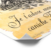 White poolse Paris Eiffel Tower  Print (Hoek)