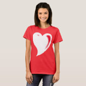 White Pop Art Heart T-shirt (Voorkant volledig)