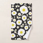 White Poppies Bath Towel Set (Serviette à main)