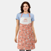 White Poppies Custom Name Apron Schort (Gedragen)