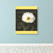 White Poppy Blossom Canvas Afdruk (Insitu (Houten vloer))