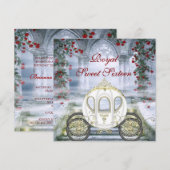 White Princess Carriage Enchanted Sweet 16 Kaart (Voorkant / Achterkant)
