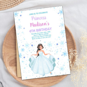 White Princess Invitations d'anniversaire