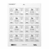 White Professional Face Serum Labels (Full Sheet)