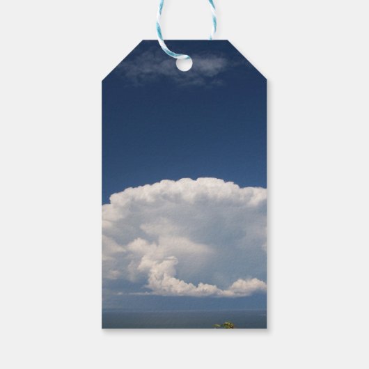 White Puffy Cloud Cadeaulabel (Achterkant)