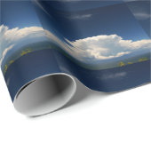 White Puffy Cloud Cadeaupapier (Rol Hoek)