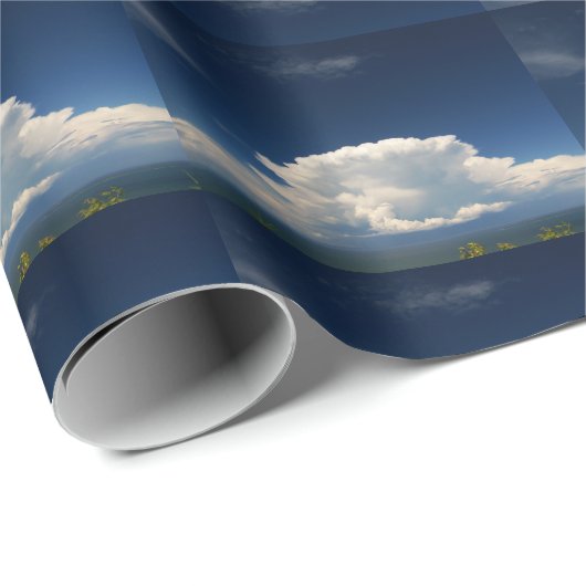 White Puffy Cloud Cadeaupapier (Rol Hoek)