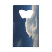 White Puffy Cloud Kredietkaart Flessenopener (Voorkant)