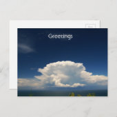 White Puffy Cloud Photo Briefkaart (Voorkant / Achterkant)