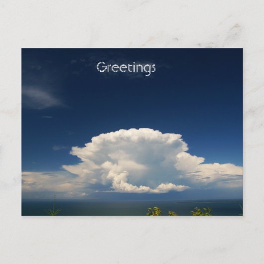 White Puffy Cloud Photo Briefkaart (Voorkant)