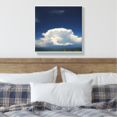 White Puffy Cloud Photo Canvas Afdruk (Insitu (Slaapkamer))