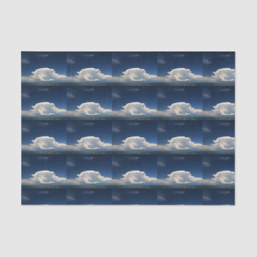 White Puffy Cloud Tissuepapier (Voorkant)