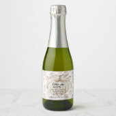 White Pumpkin Baby shower Pop It Mini Sparkling Wijnetiket (Voorkant)