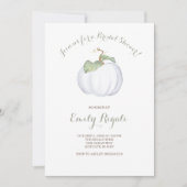 White Pumpkin Bridal Shower Invitation Kaart (Voorkant)