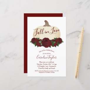 White Pumpkin Burgundy Floral Herfst Vrijgezellenf