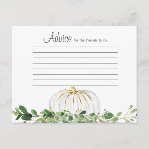 White Pumpkin Greenery Floral Advice Kaart