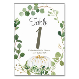 White Pumpkin Greenery Floral Vrijgezellenfeest Kaart