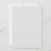 White Pumpkin Greenery Grey Gray Thanksgiving Dinn Kaart (Achterkant)