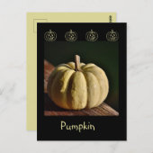 White Pumpkin Mini Gourd Herfst Briefkaart (Voorkant / Achterkant)