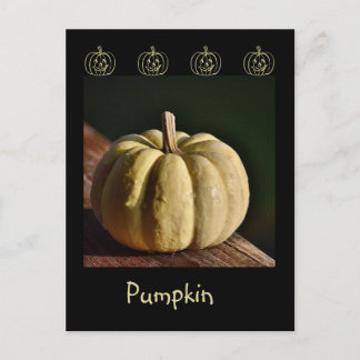 White Pumpkin Mini Gourd Herfst Briefkaart