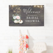 White Pumpkin Rustic Herfst Vrijgezellenfeest Spandoek (Insitu)