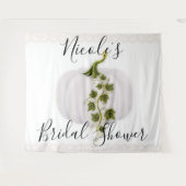 White Pumpkin Storybook Chic Fall Weddenschap Tape Wandkleed (Voorkant (horizontaal))