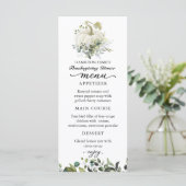 White Pumpkin Thanksgiving Dinner Menu Card (Staand voorkant)