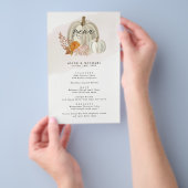 White Pumpkins and Herfst Flowers Event Dinner Men Flyer (Hand)