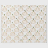 White Pumpkins Autumn Cadeaupapier (Vlak)