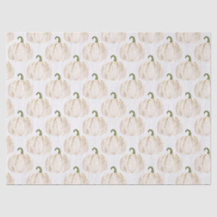 White Pumpkins Autumn Decoupage Tissuepapier