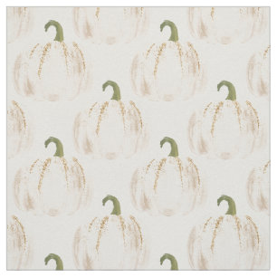 White Pumpkins Autumn Stof