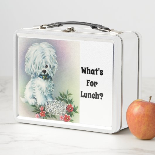White Pup Metal Lunchbox (In situ)