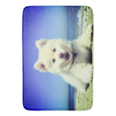 White Puppy Badmat (Voorkant Verticaal)