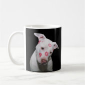White Puppy Dog Love, verzegeld met Lipstick Kisse Koffiemok (Links)