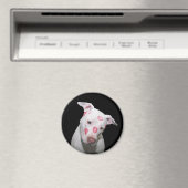 White Puppy Dog Love, verzegeld met Lipstick Kisse Magneet (Insitu (Vaatwasser))
