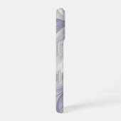 White Purple Leaf Elegant Pattern iPhone 16 Hoesje (Rechterkant)