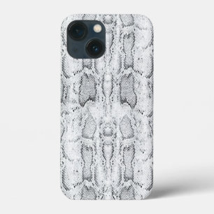 White Python Snake Skin Print iPhone 13 Mini Hoesje