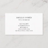 White QR Code | Modern Minimal Custom Contact Visitekaartje (Achterkant)