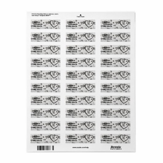 White Quaking Aspen Bark Texture Personalized Etiket (Full Sheet)