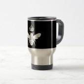 White Queen Bee Logo... Ben je een koningin? Reisbeker (Voorkant rechts)