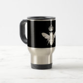 White Queen Bee Logo... Ben je een koningin? Reisbeker (Voorkant links)