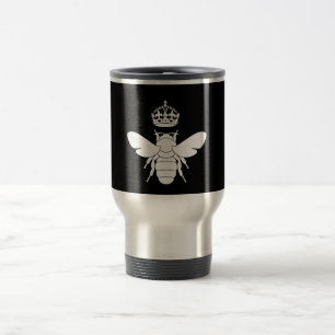 White Queen Bee Logo... Ben je een koningin? Reisbeker