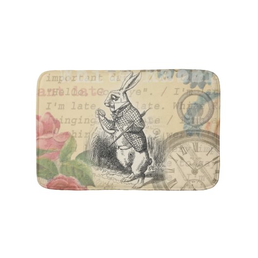White Rabbit Alice in Wonderland Art Badmat (Voorkant)