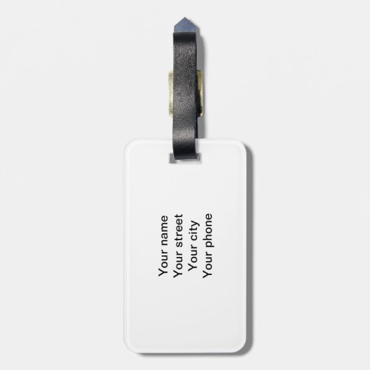 White Rabbit Alice in Wonderland Art Bagagelabel (Achterkant verticaal)