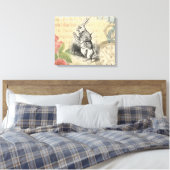 White Rabbit Alice in Wonderland Art Canvas Afdruk (Insitu (Slaapkamer))