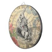 White Rabbit Alice in Wonderland Art Dartbord (Voorkant Rechts)